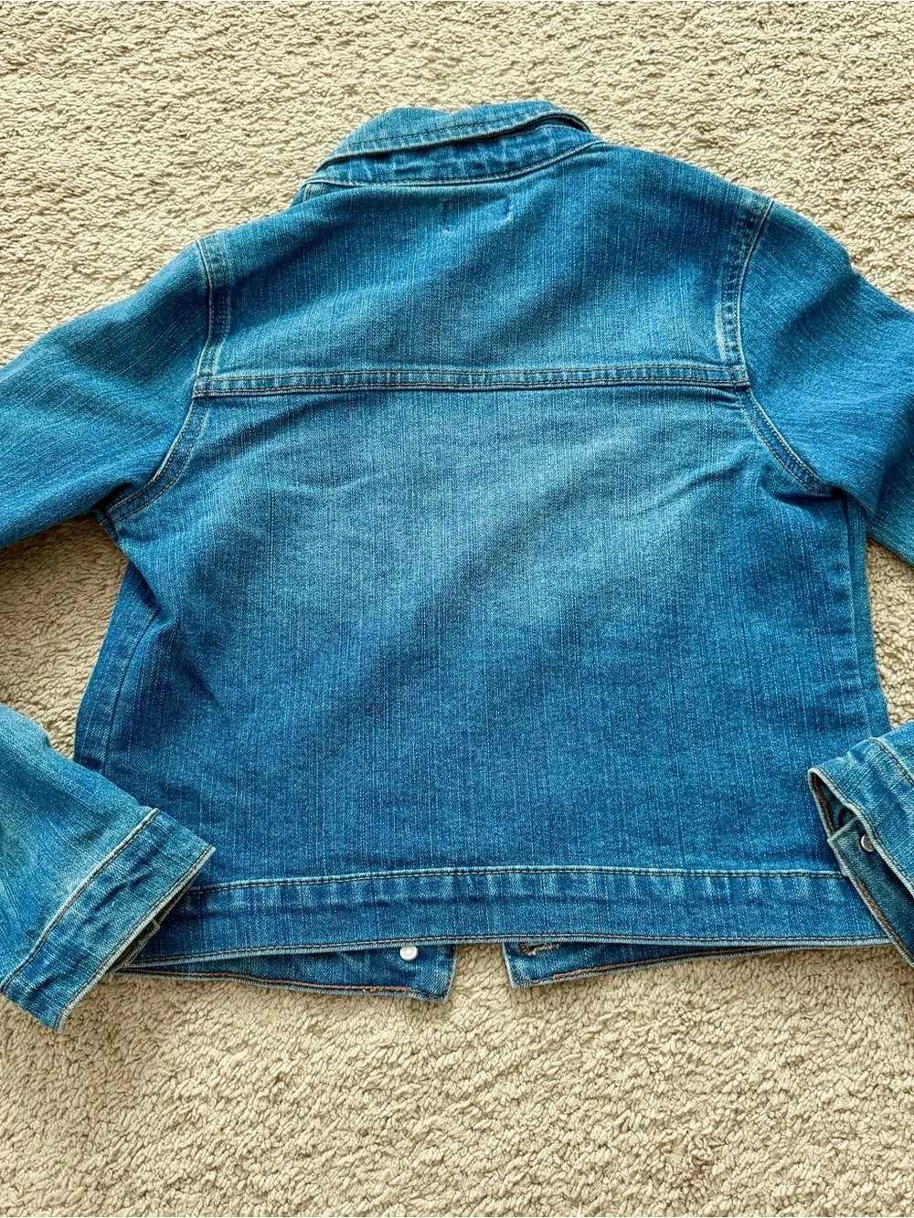 Childrens Place Girls Jacket Size L 10/12 Long Sleeve Button Front Denim Coat